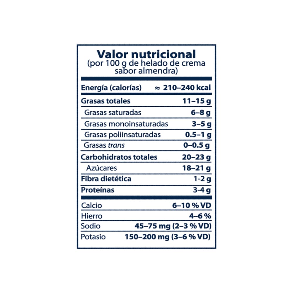 Helado de crema sabor almendra YEYA (4 L) - Miniatura 3