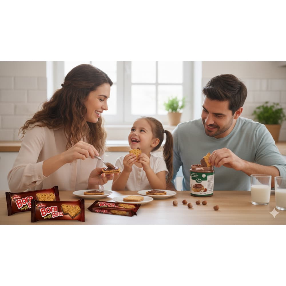 Crema de cacao con avellanas Vima Foods (210 g / 7.41 oz) + Galletas de crema con sabor a chocolate Holland Park Bora Bora (2 x 78 g / 2.75 oz) - Miniatura 4