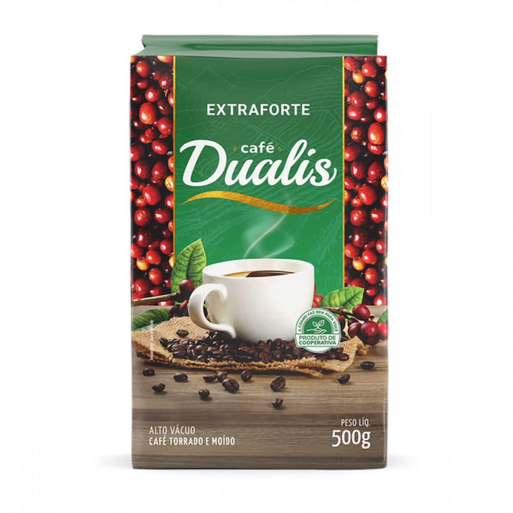 Café tostado y molido extrafuerte Dualis (500 g / 1.1 lb) - Miniatura 1