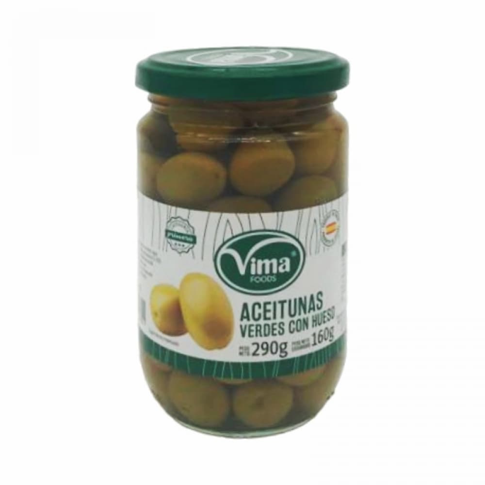 Aceitunas verdes con hueso Vima Foods (290 g / 10.23 oz) - Imagen 1