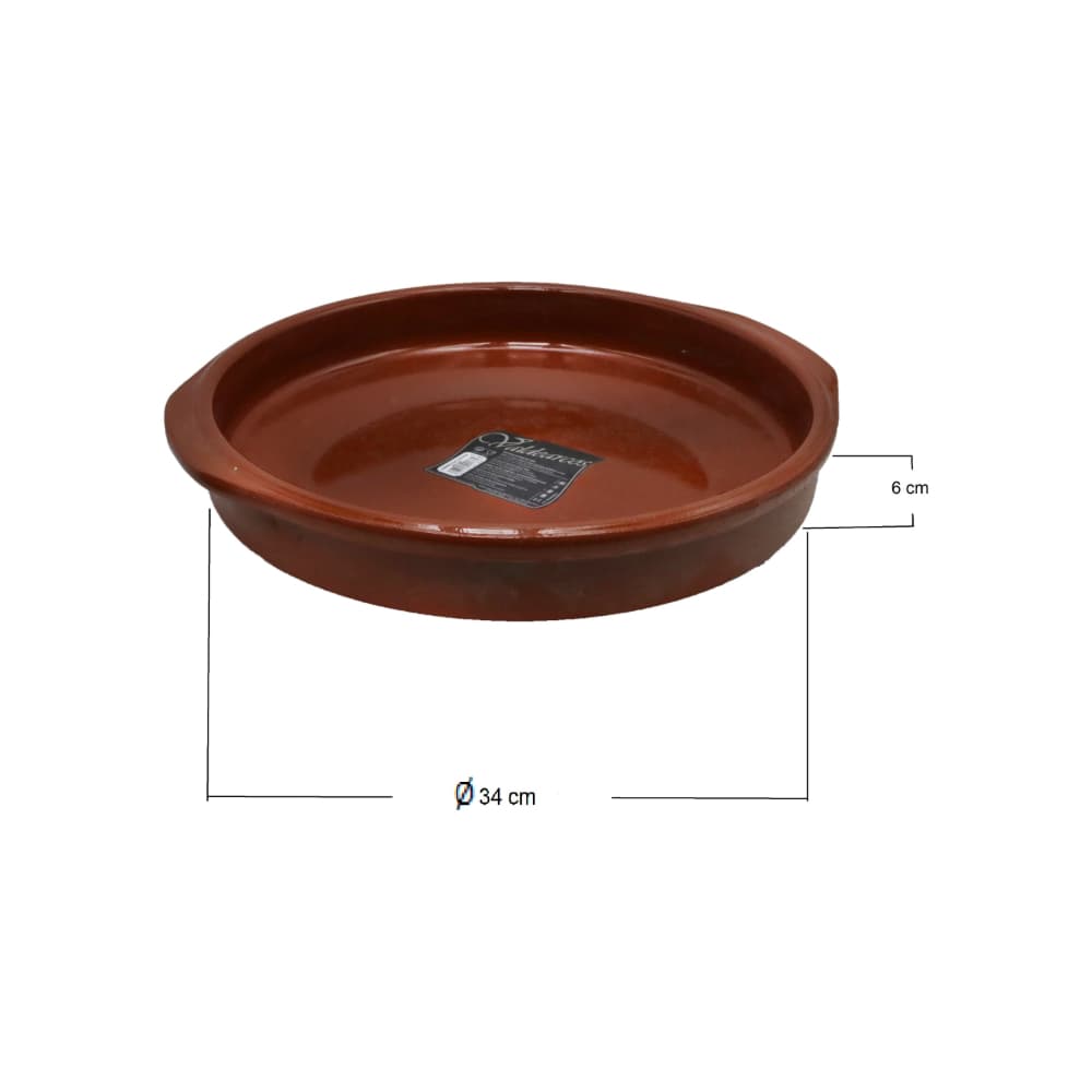 Cazuela de barro con asas 34 cm Valdearcos - Miniatura 2