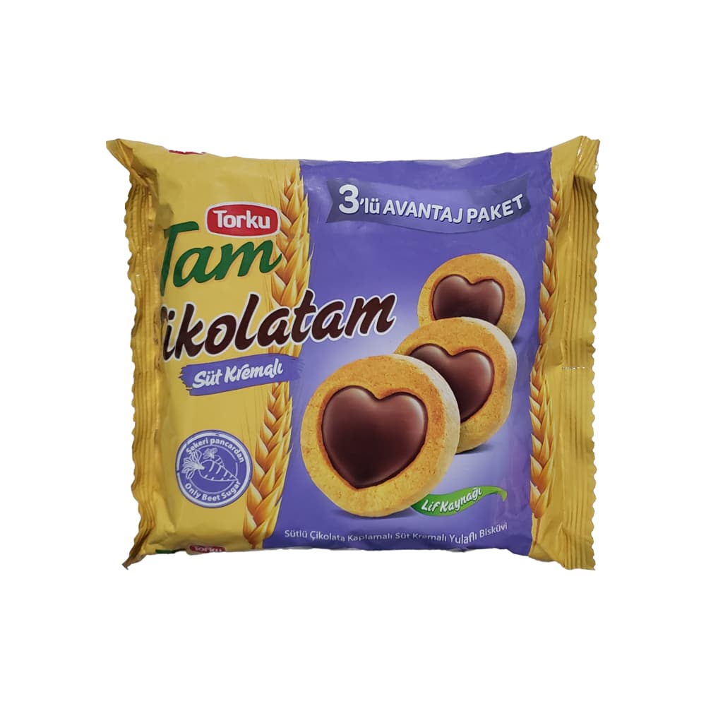 Galletas de avena cubiertas de chocolate con leche y crema de leche Torku (249 g / 8.7 oz) - Imagen 1