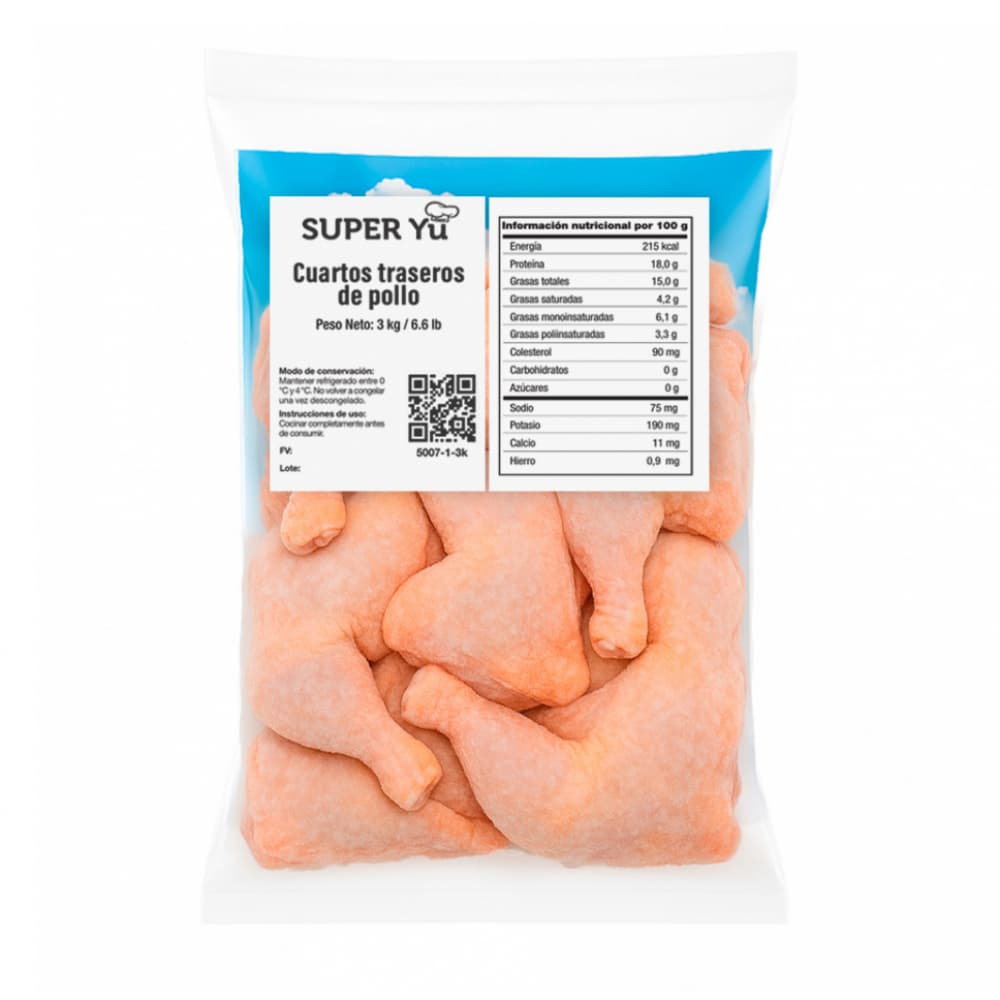 Cuartos traseros de pollo Super Yu (3 kg / 6.6 lb) - Miniatura 2
