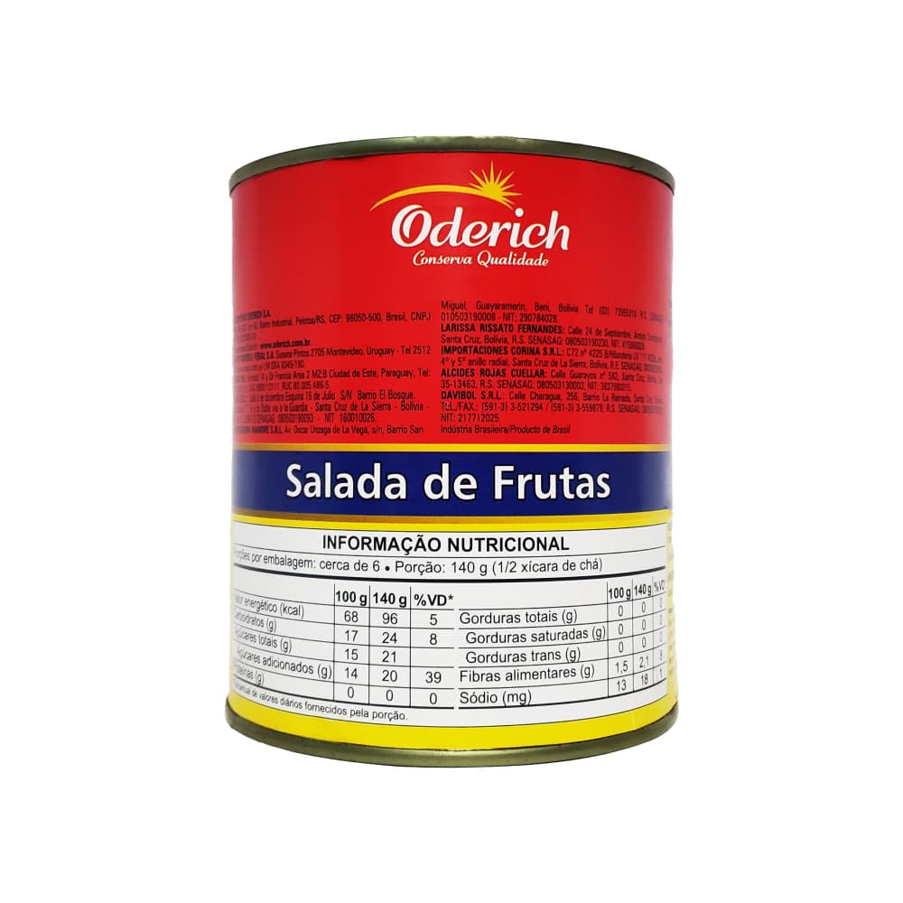 Ensalada de frutas Oderich (830 g / 1.83 lb) - Miniatura 2