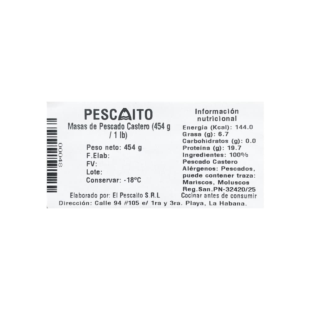 Masas de pescado castero Pescaito (454 g / 1 lb) - Miniatura 4