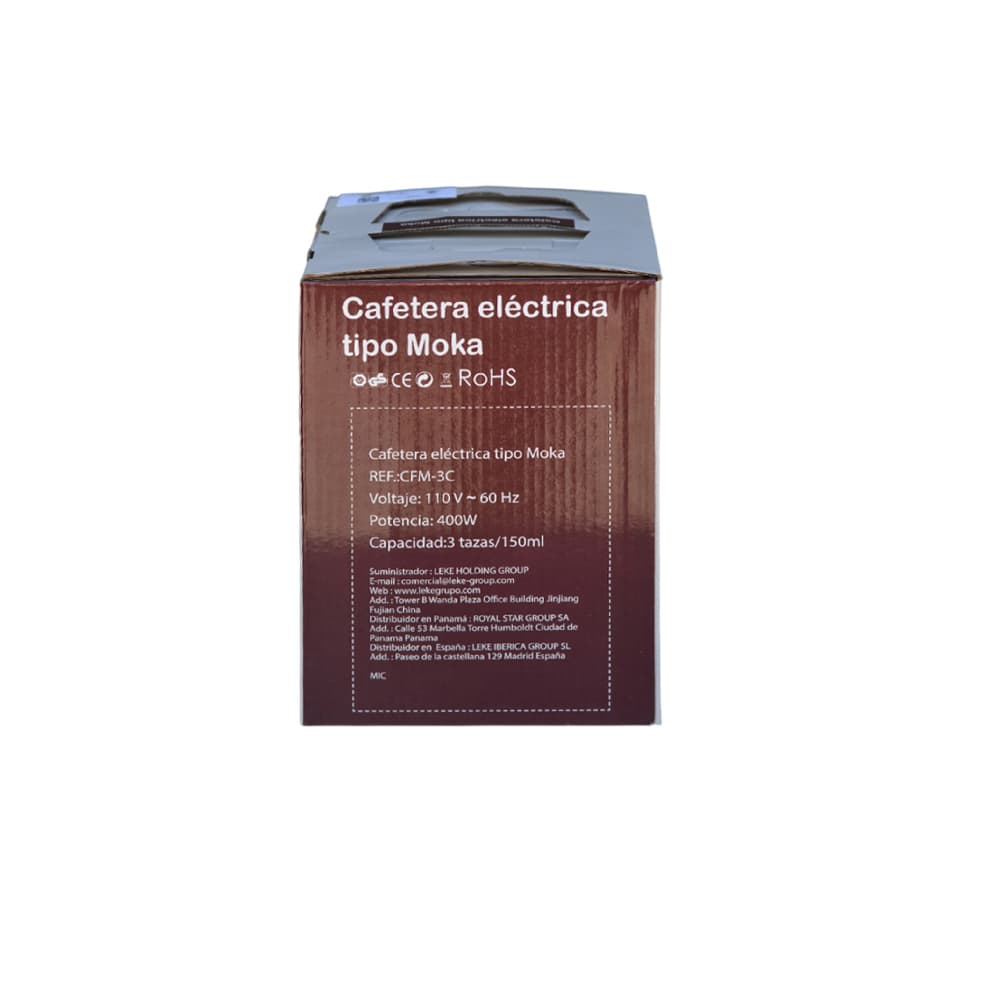 Cafetera eléctrica tipo Moka de 3 tazas Houseloux - Miniatura 3