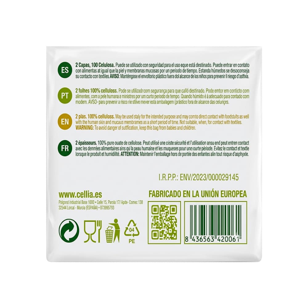 Servilletas citric & white de 2 capas Cellia (55 U) - Miniatura 2