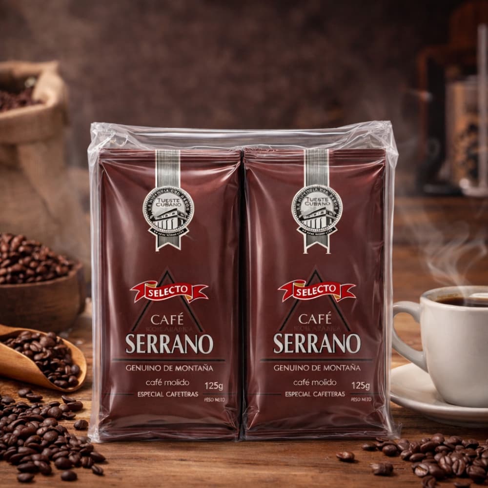 Café molido tueste cubano Serrano (2 x 125 g) - Miniatura 4