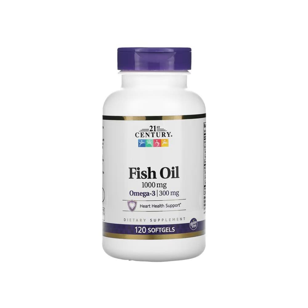 Aceite de pescado, Omega-3 1000 mg 21st Century (120 cápsulas) - Miniatura 3
