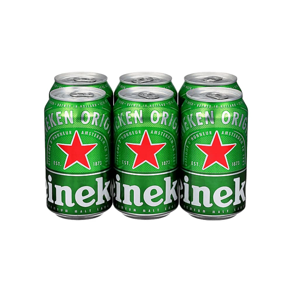 Cerveza de lata Heineken (6 x 330 ml) - Imagen 1