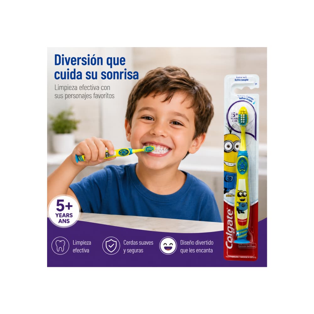Cepillo de dientes extra suave Kids Minions Colgate - Miniatura 4
