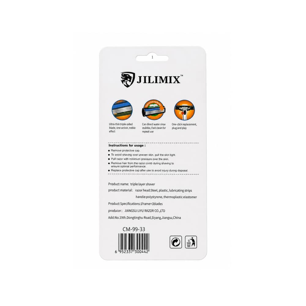 Máquina de afeitar de triple hoja Jilimix - Miniatura 2