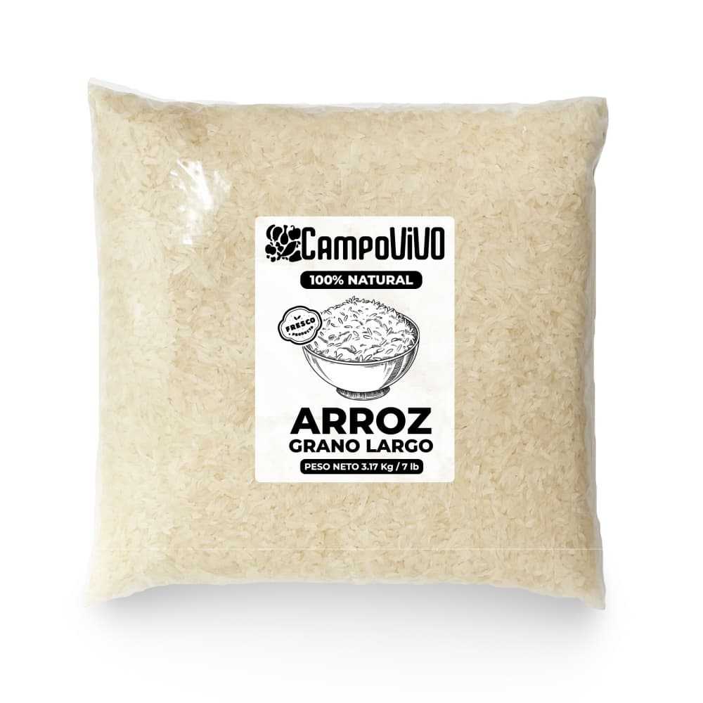 Arroz de grano largo Campo Vivo (3.17 kg / 7 lb) - Imagen 1