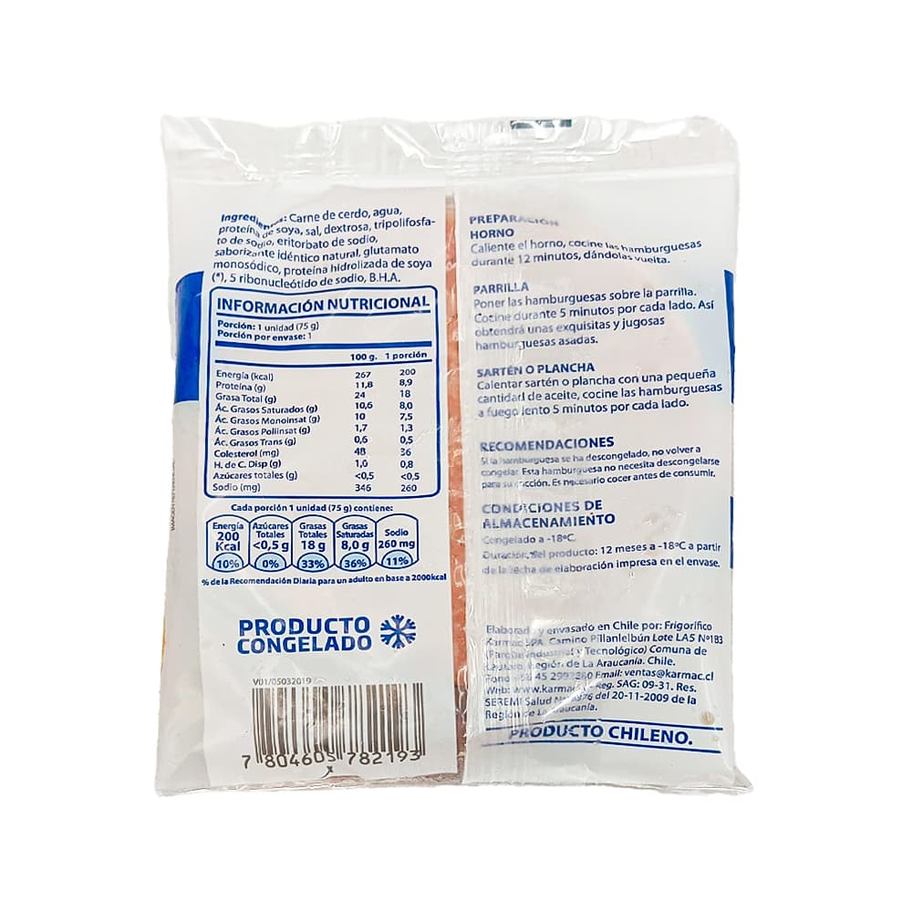Hamburguesa de cerdo Karmac (75 g / 2.6 oz) - Miniatura 3