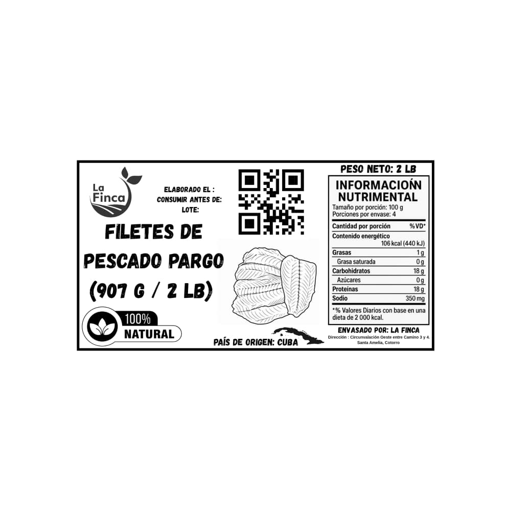 Filetes de pescado pargo con piel La Finca (907 g / 2 lb) - Miniatura 3