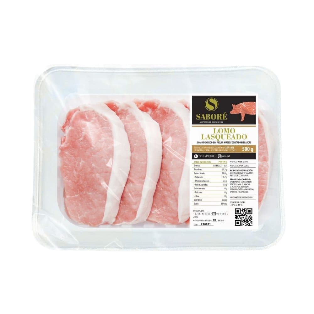 Lomo de cerdo lasqueado Saboré (500 g / 1.10 lb) - Imagen 1
