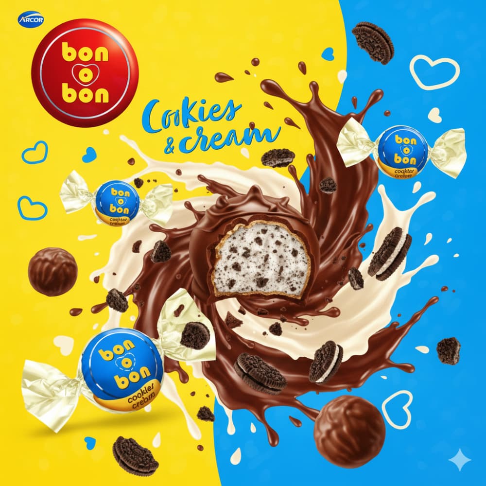 Caja de bombones con oblea rellenos con galletitas y sabor a crema Bon o Bon Arcor (30 x 15 g) - Miniatura 4