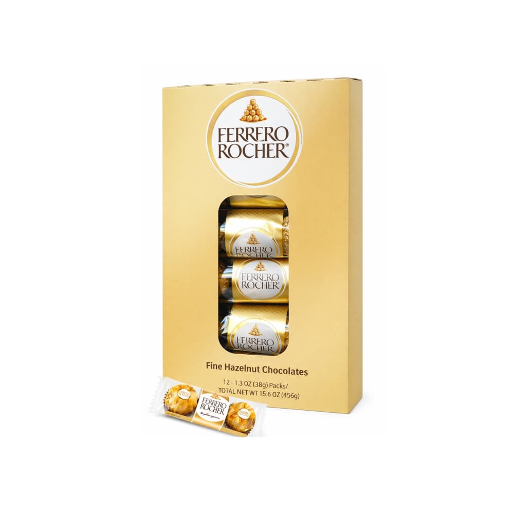 Bombones de chocolate con avellana y galleta Ferrero Rocher (12 x 37.5 g / 1.32 oz) - Miniatura 1