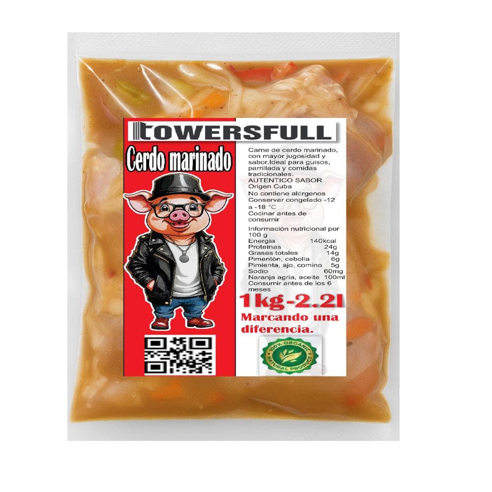 Cerdo marinado Towersfull (1 kg / 2.2 lb) - Imagen 1