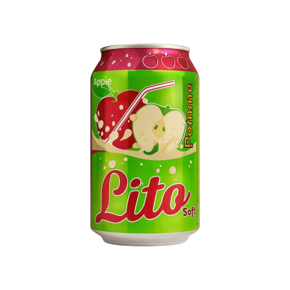 Bebida gaseosa sabor manzana Lito Soft (330 ml / 11.15 oz) - Imagen 1