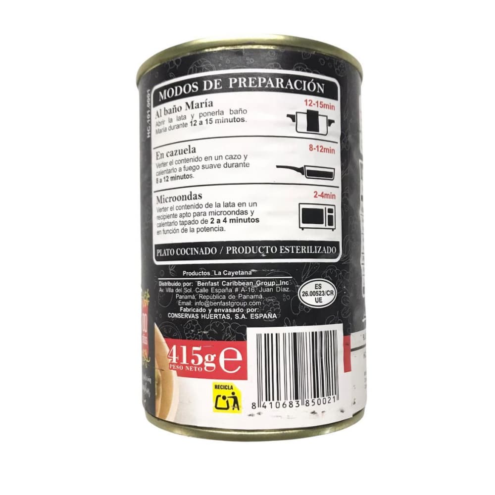 Albóndigas con guisantes La Cayetana (415 g / 14.64 oz) - Miniatura 3