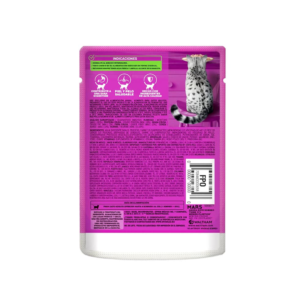 Alimento para gato adulto de más de un año filetes de pollo Whiskas (85 g / 2.99 oz) - Miniatura 4