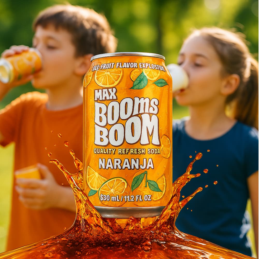 Refresco gaseado de naranja Max Booms Boom (6 x 330 ml) - Miniatura 4