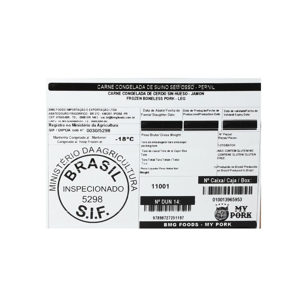Caja de pierna de cerdo sin piel y sin hueso My Pork (26 kg / 57.2 lb) - Miniatura 3