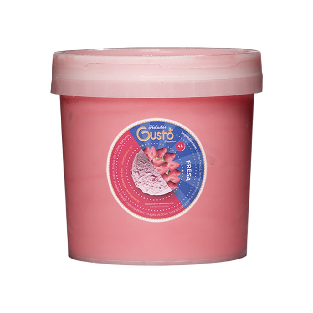 Helado Premium de fresa Gustó (4 L) - Miniatura 4