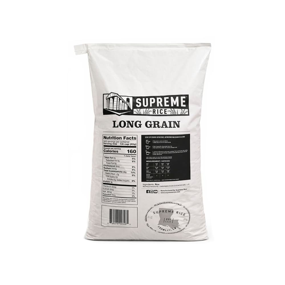 Arroz blanco de grano largo Supreme Rice (22.68 kg / 50 lb) - Miniatura 2