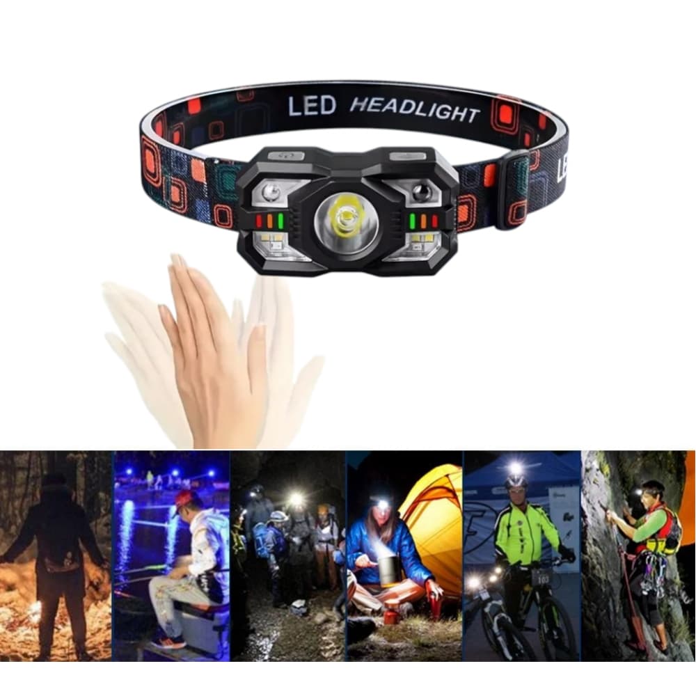 Lámpara de cabeza con luz led recargable - Miniatura 5