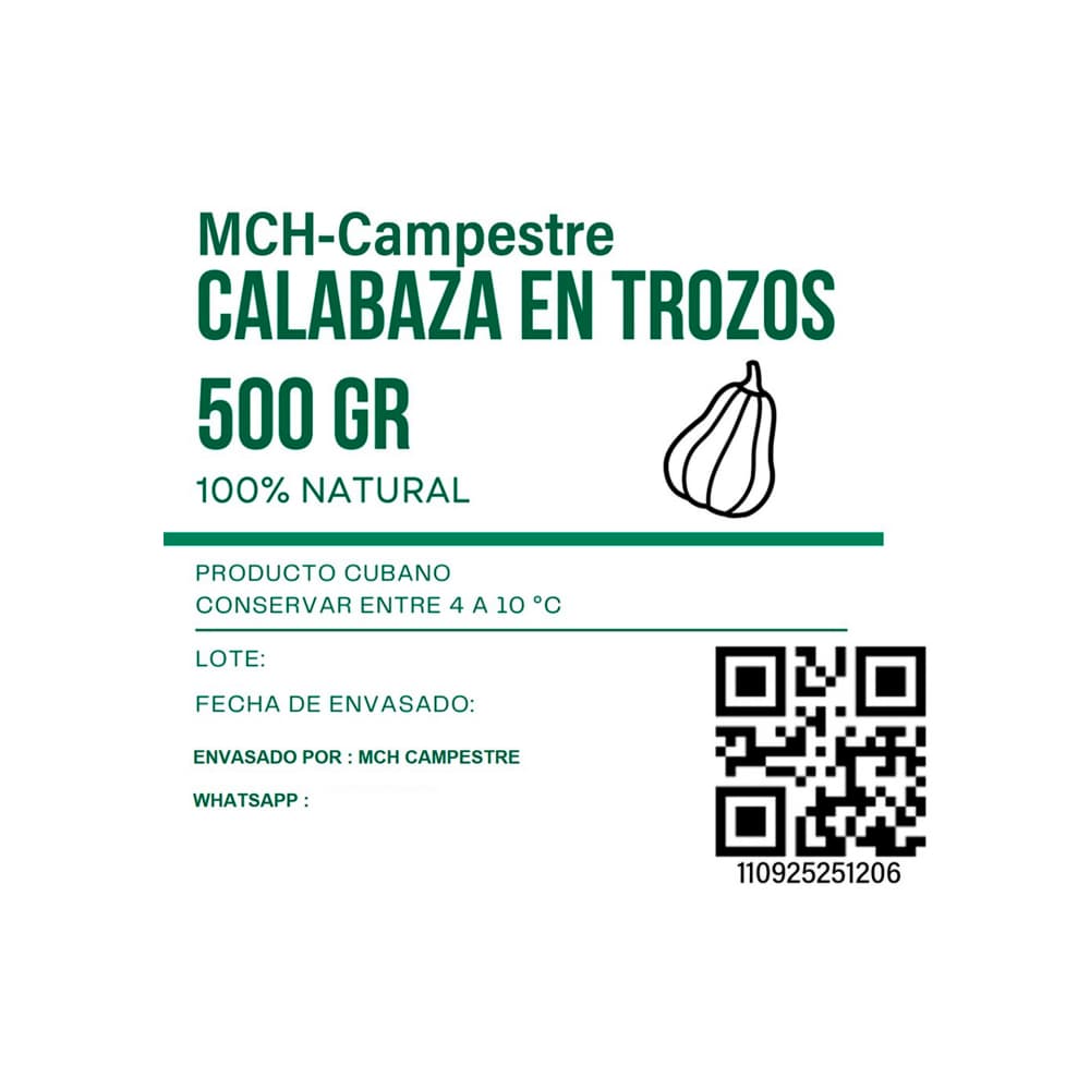 Calabaza en trozos MCH-Campestre (500 g / 1.1 lb) - Miniatura 3