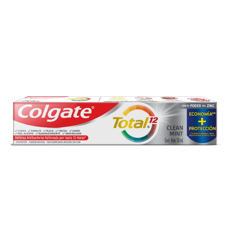 Pasta de dientes menta limpia Total 12 Colgate (50 ml) - Miniatura 4