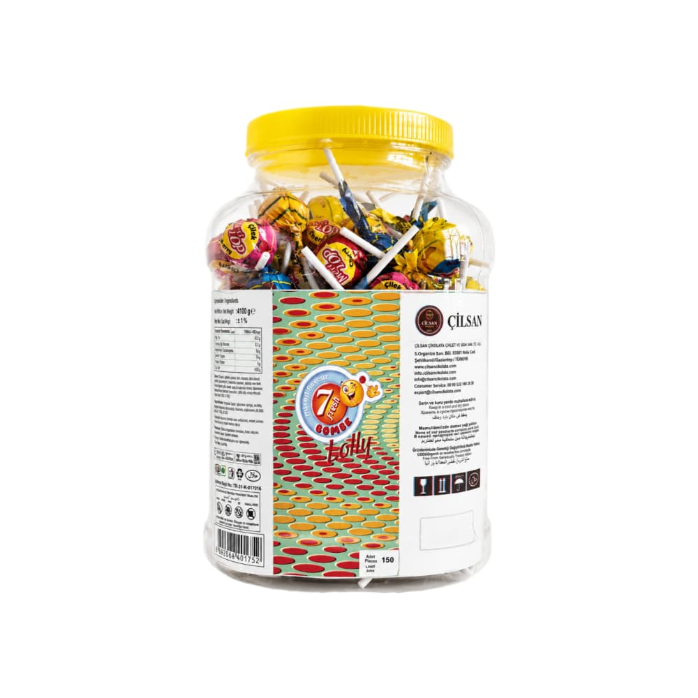 Pote de chupa chupas Cilsan (1.5 kg / 3.3 lb) - Miniatura 1