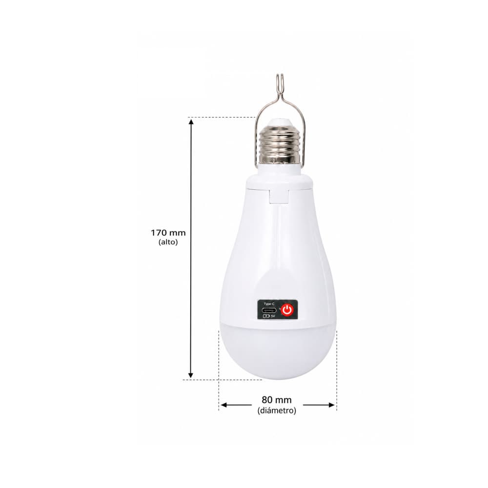 Bombillo recargable LED 20 W Desmatt LEB09B - Miniatura 3