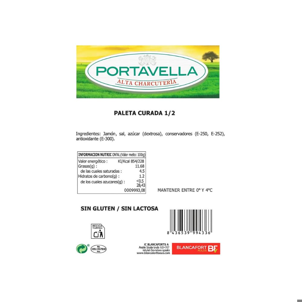 Media paleta de jamón serrano Portavella (2.27 kg / 5 lb) - Miniatura 2