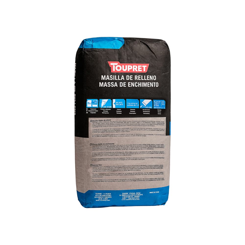 Masilla de relleno para interiores Toupret (15 kg / 33 lb) - Miniatura 4