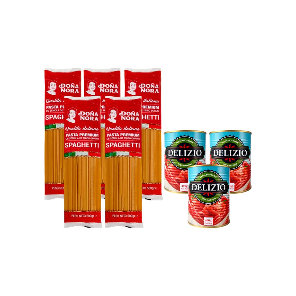 Espaguetis (5) + pasta de tomate (3) - Imagen 1
