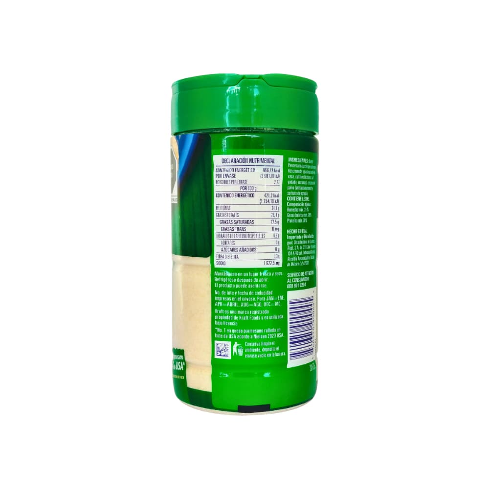 Queso parmesano rallado de leche de vaca Kraft (227 g / 8.01 oz) - Miniatura 5
