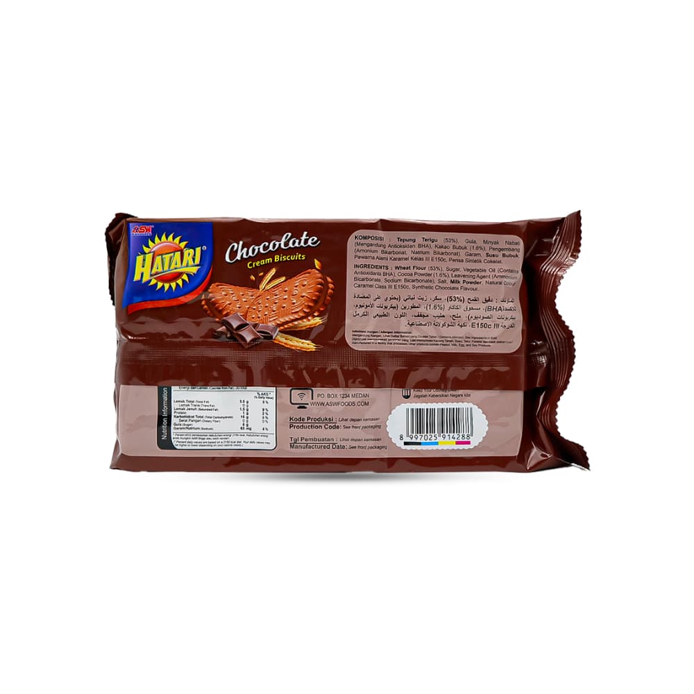 Galletas con crema sabor chocolate Hatari (190 g / 6.70 oz) - Miniatura 2