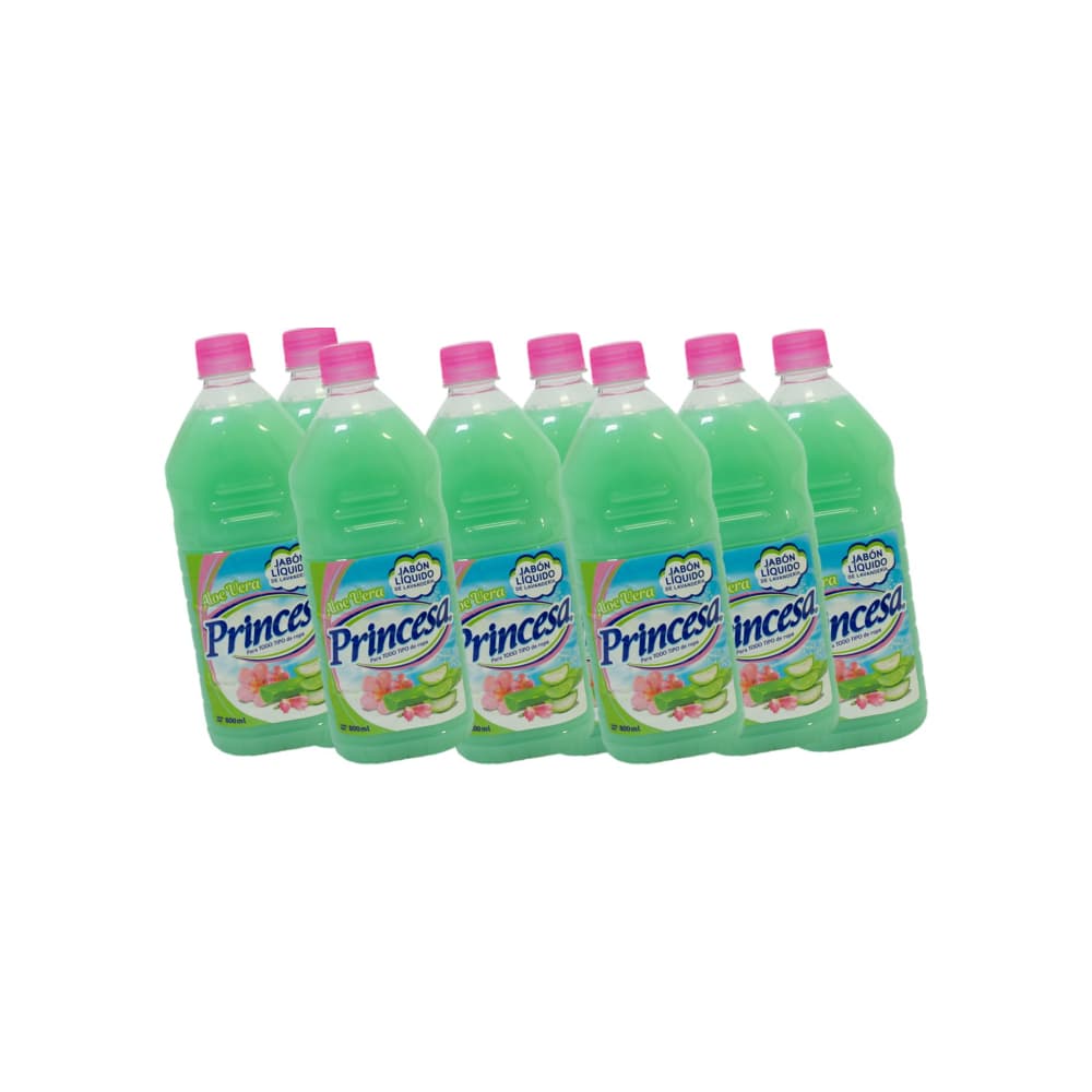Jabón liquido aloe vera Princesa (8 x 800 ml) - Imagen 1