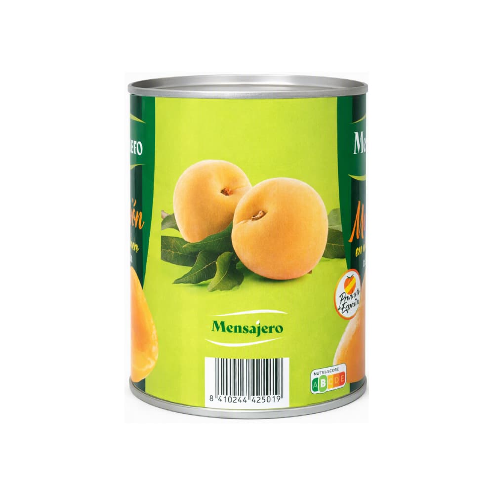 Mitades de melocotón en almíbar ligero Mensajero (840 g / 1.85 lb) - Miniatura 2