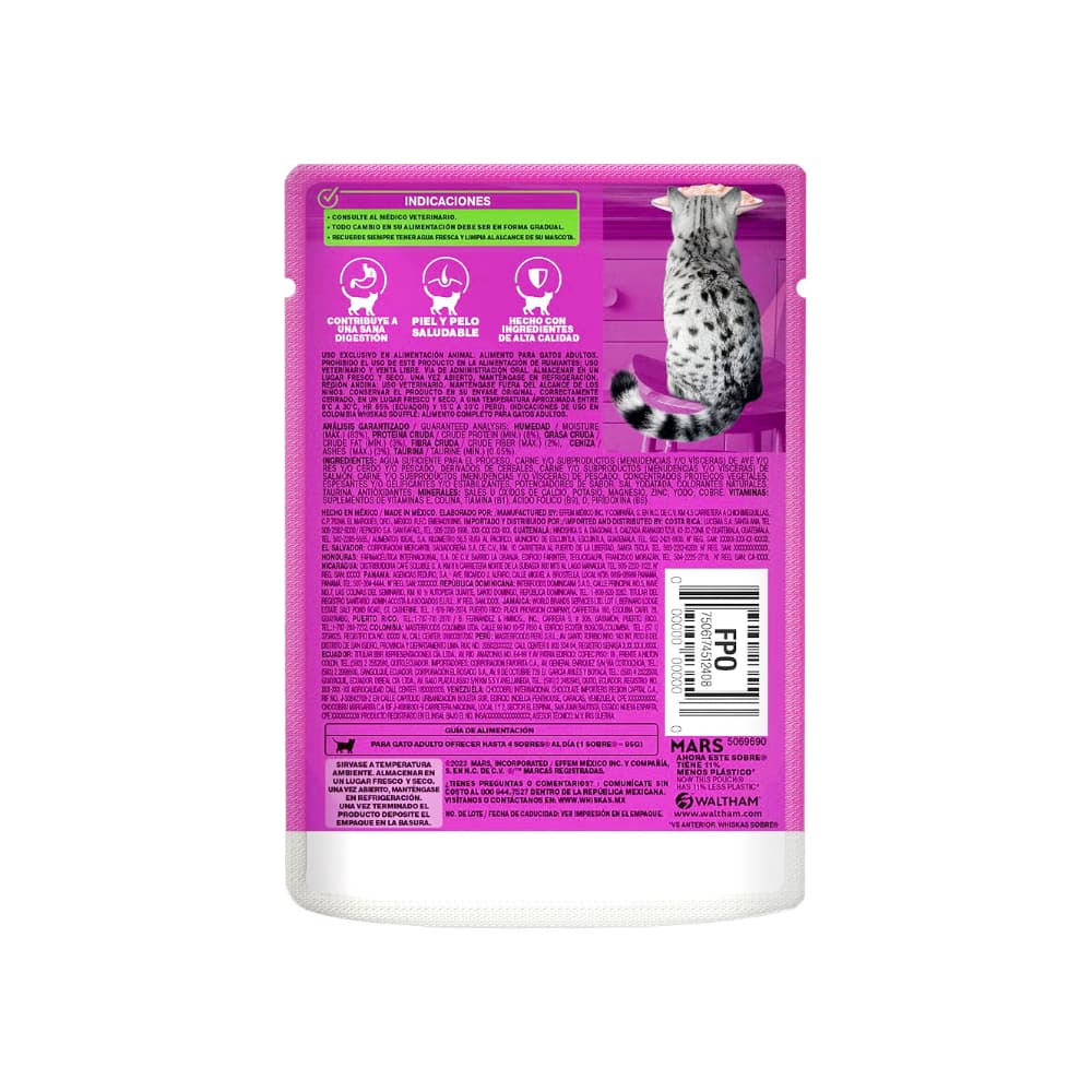 Comida para gatos adultos soufflé de salmón y pescado Whiskas (85 g / 2.99 oz) - Miniatura 4