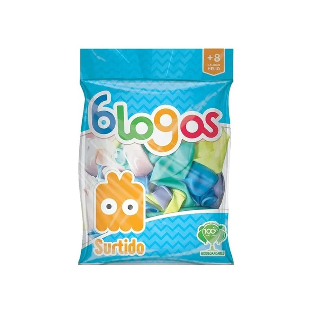 Paquete de globos macarrón Blogos Surtido (50 U) - Miniatura 3