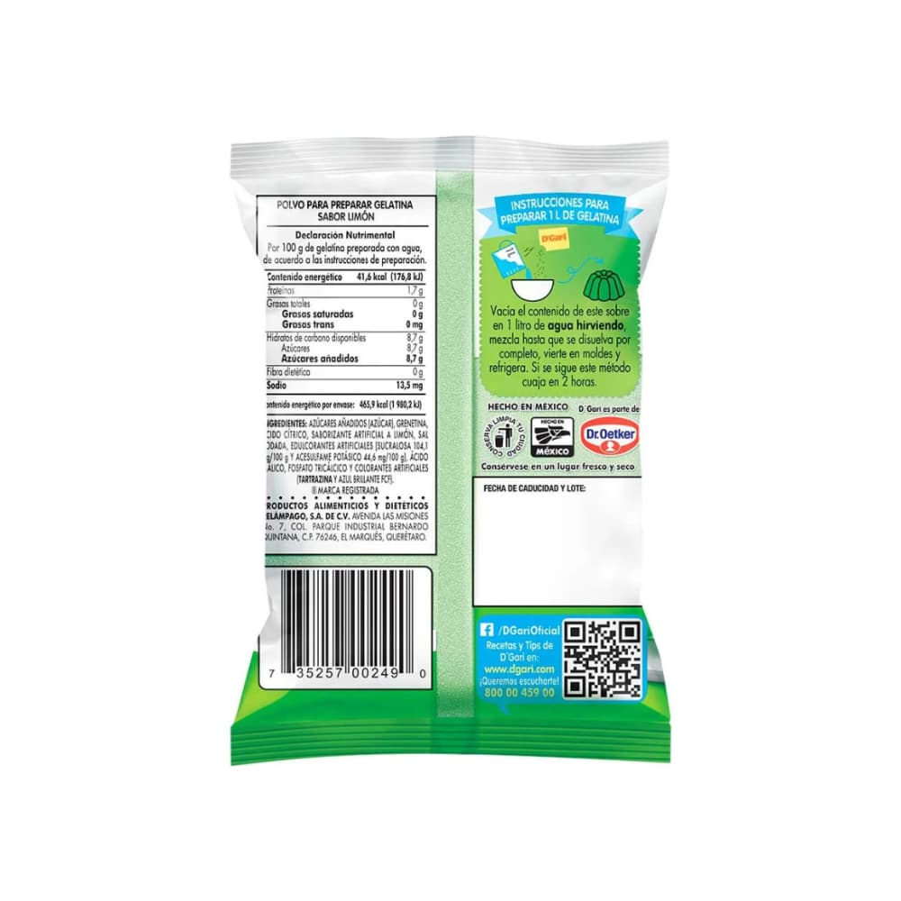 Gelatina de sabor limón D'Gari (120 g / 4.23 oz) - Miniatura 5