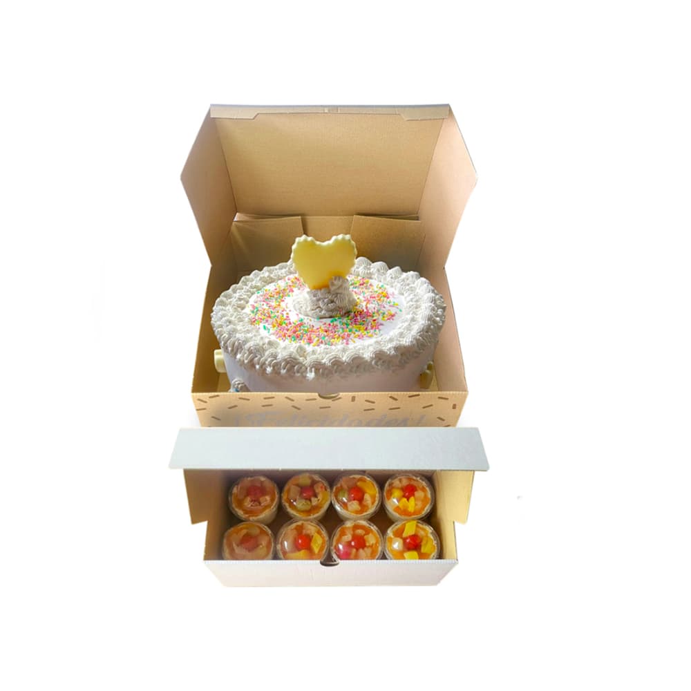 Cake vainilla de nata y cheescake mini con frutas (12 comensales) - Miniatura 2