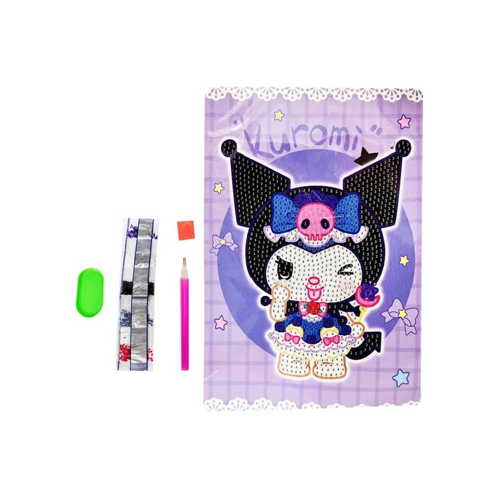 Juego didáctico de arte con diamantes con diseño de Kuromi Dot & Sazzle - Miniatura 1