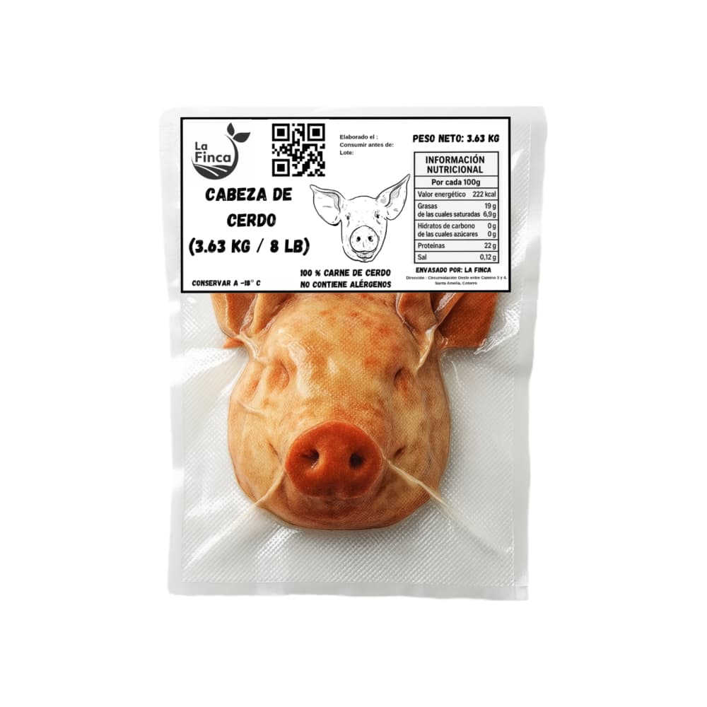 Cabeza de cerdo La Finca (3.63 kg / 8 lb) - Miniatura 2