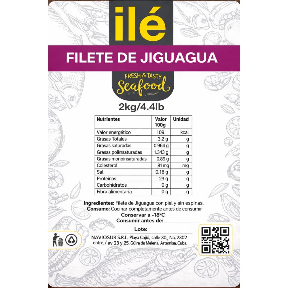 Filete de pescado Jiguagua (2 kg / 4.4 lb) - Miniatura 4