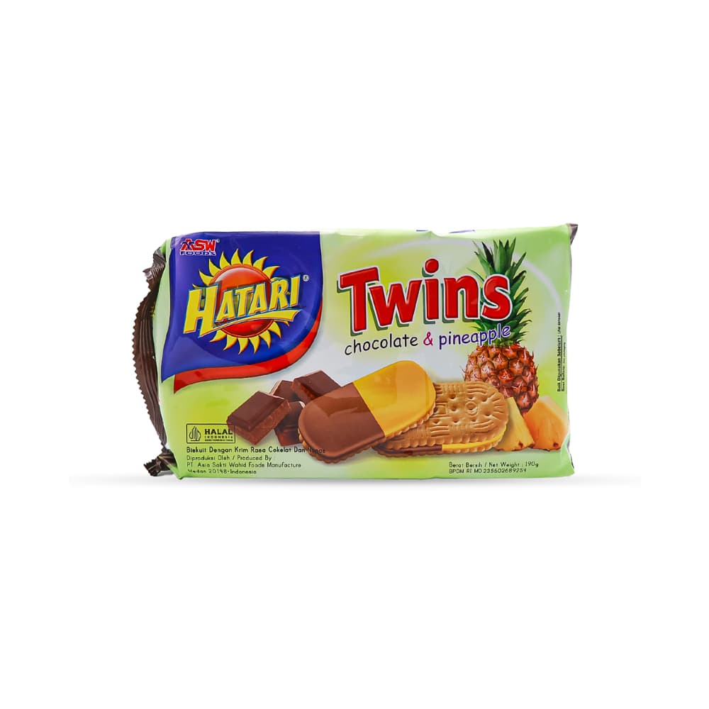 Galletas con crema sabor chocolate y piña Hatari (190 g / 6.70 oz) - Imagen 1